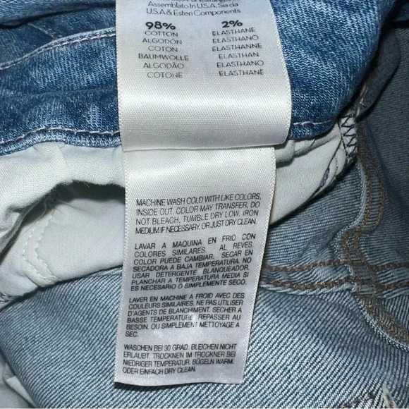 MOTHER Women’s High Waisted Looker Crop Wash Let’s Kick It Denim Jeans Pants 28 - Picture 15 of 16